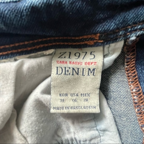 Zara Z1975 Whiskered Skinny High Rise Jeans - Picture 7 of 10